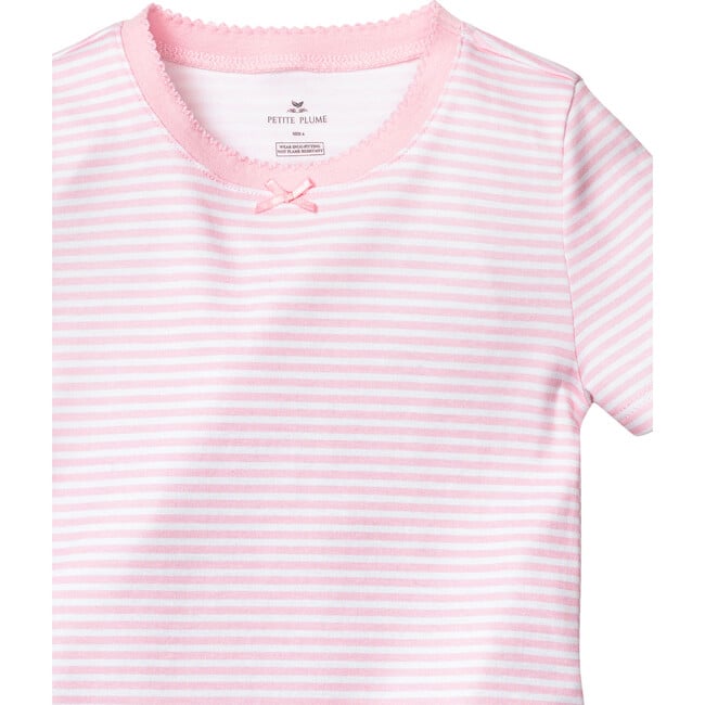 Snug Fit Short Set, Pink Stripes - Pajamas - 2