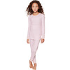 Snug Fit Pajama Set, Pink Stripes - Pajamas - 3