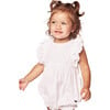 Ruffled Romper, White Twill - Rompers - 2