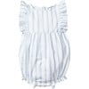 Ruffled Romper, Periwinkle Stripe - Rompers - 1 - thumbnail