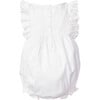 Ruffled Romper, White Twill - Rompers - 3