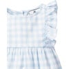 Ruffled Romper, Light Blue Gingham - Rompers - 3