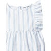 Ruffled Romper, Periwinkle Stripe - Rompers - 3