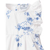 Ruffled Romper, Indigo Floral - Rompers - 3