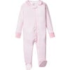 Pima Cotton Romper, Pink Stripes - Rompers - 1 - thumbnail