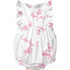 Ruffled Romper, English Rose Floral - Rompers - 1 - thumbnail