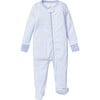 Pima Cotton Romper, Blue Stripes - Rompers - 1 - thumbnail