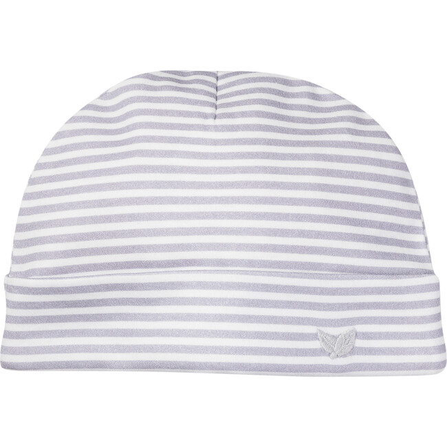 Pima Cotton Baby Hat, Grey Stripes