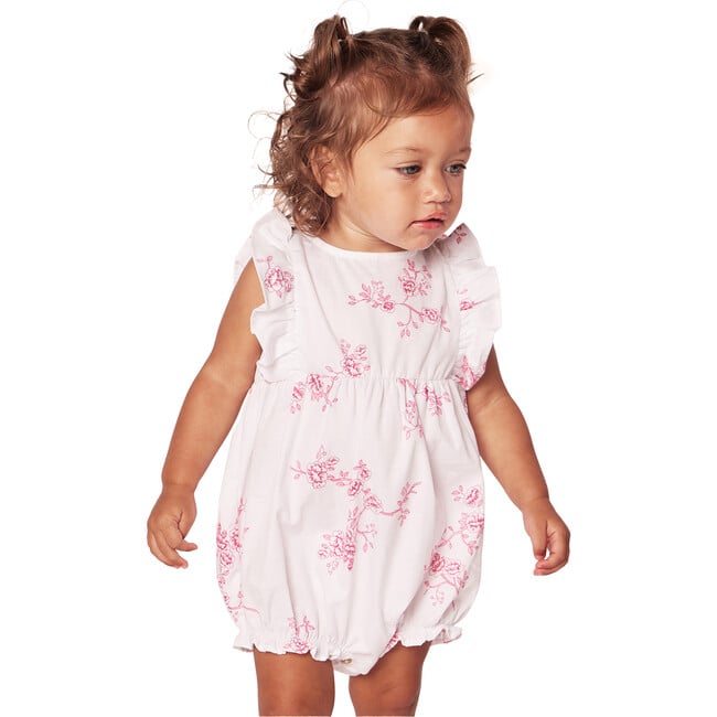 Ruffled Romper, English Rose Floral - Rompers - 4