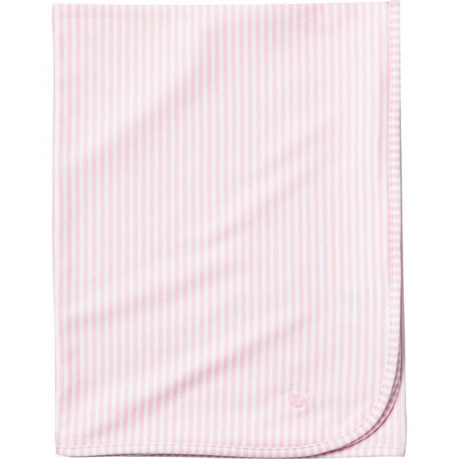 Pima Cotton Baby Blanket, Pink Stripes