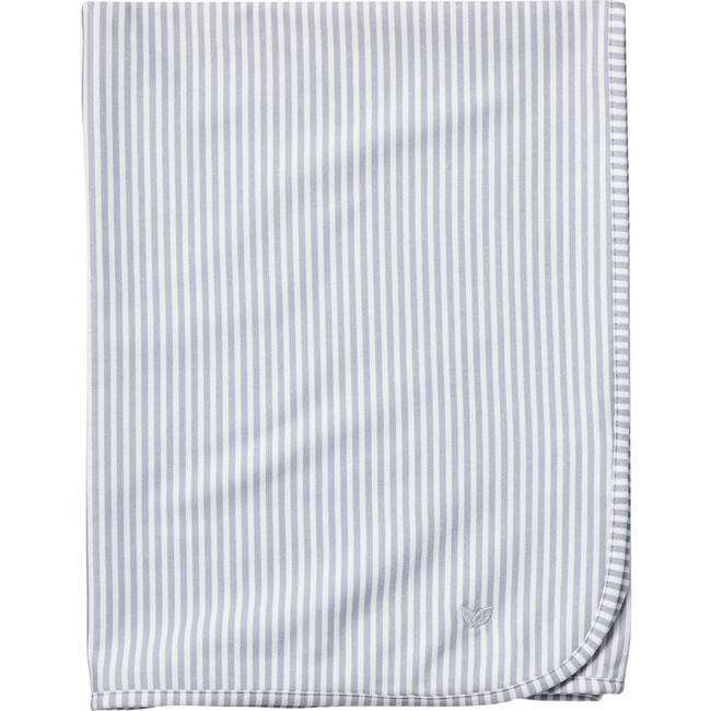 Pima Cotton Baby Blanket, Grey Stripes