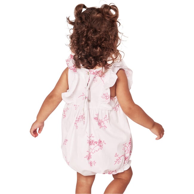 Ruffled Romper, English Rose Floral - Rompers - 5