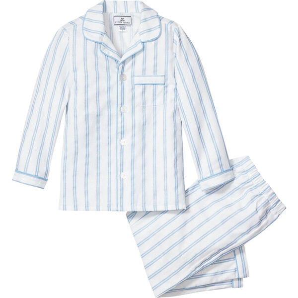 Pajama Set, Periwinkle Stripe - Petite Plume Sleepwear | Maisonette