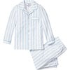 Pajama Set, Periwinkle Stripe - Pajamas - 1 - thumbnail