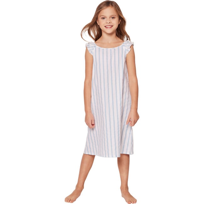 Amelie Nightgown, Periwinkle Stripe - Nightgowns - 3