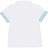 Henley Polo, Wimbledon White with Blue Stripe - Polo Shirts - 5