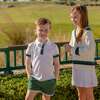 Henley Polo, Wimbledon White with Green & Navy Stripe - Polo Shirts - 3