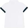 Henley Polo, Wimbledon White with Green & Navy Stripe - Polo Shirts - 5