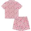 Two Piece Pajama Set, Pink Floral - Pajamas - 2