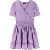 Short Sleeve Purple Dress w/Smocking - Dresses - 1 - thumbnail