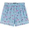 Two Piece Pajama Set, Aqua Floral - Pajamas - 4