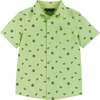 Short Sleeve Buttondown Shirt & Drawstring Short Set, Lt Green Lemon - Mixed Apparel Set - 3