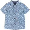 Shark Print Buttondown and Shorts Set - Mixed Apparel Set - 3