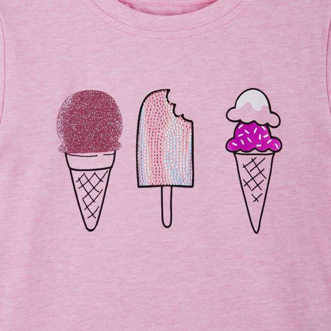 Print Nep Tee & Tiered Skirt Set, Ice Cream - Mixed Apparel Set - 3
