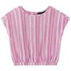 Pink Stripe Top & Tiered Ruffle Skirt Set - Mixed Apparel Set - 3