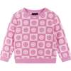 Pink Smiley Terry Sweatshirt & Shorts Set - Mixed Apparel Set - 3
