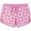 Pink Smiley Terry Sweatshirt & Shorts Set - Mixed Apparel Set - 4