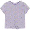 Pink Ice Cream Print Tie Front Jersey Tee - T-Shirts - 1 - thumbnail