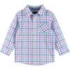 Infant Plaid Buttondown and Pants Set - White and Navy - Mixed Apparel Set - 3