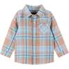 Infant Plaid Buttondown and Pants Set - Orange and Blue - Mixed Apparel Set - 3