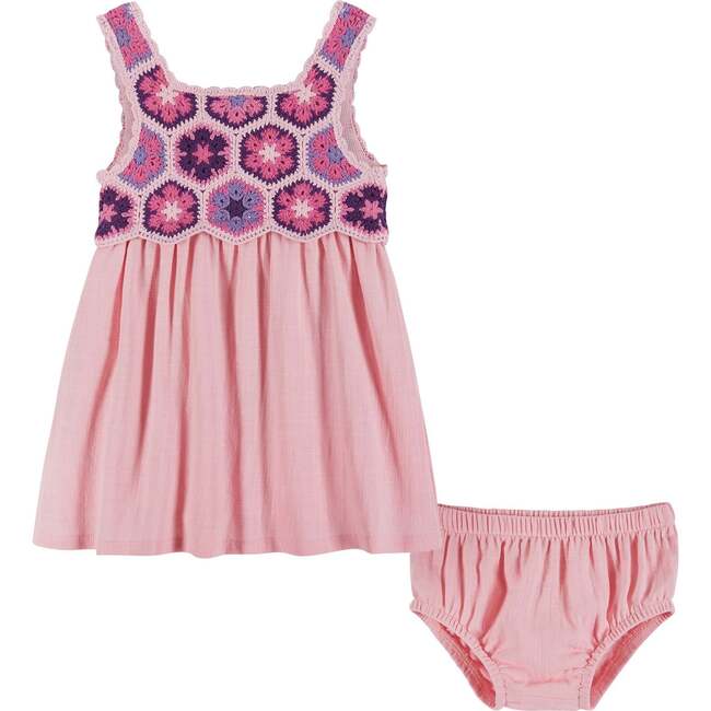 Infant Pink Crochet Top & Short Set