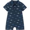 Infant Infant Polo Romper - Shark Print - Rompers - 1 - thumbnail