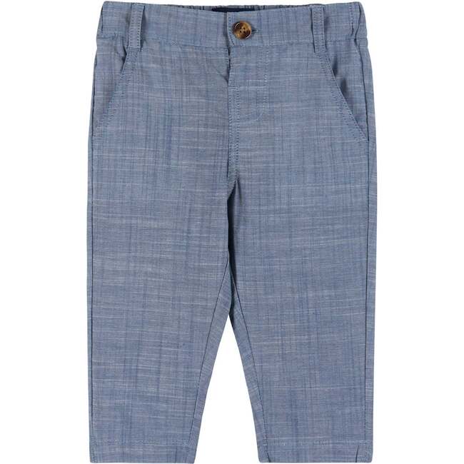 Infant Plaid Buttondown and Pants Set - Orange and Blue - Mixed Apparel Set - 4