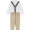 Infant Long Sleeve Suspender Set - Mixed Apparel Set - 2