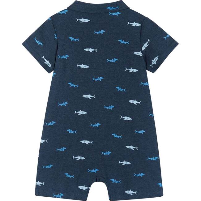 Infant Infant Polo Romper - Shark Print - Rompers - 2