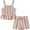 Fuchsia Smocked Top w/Ruffle Details w/Smocked-Waist Short - Mixed Apparel Set - 1 - thumbnail