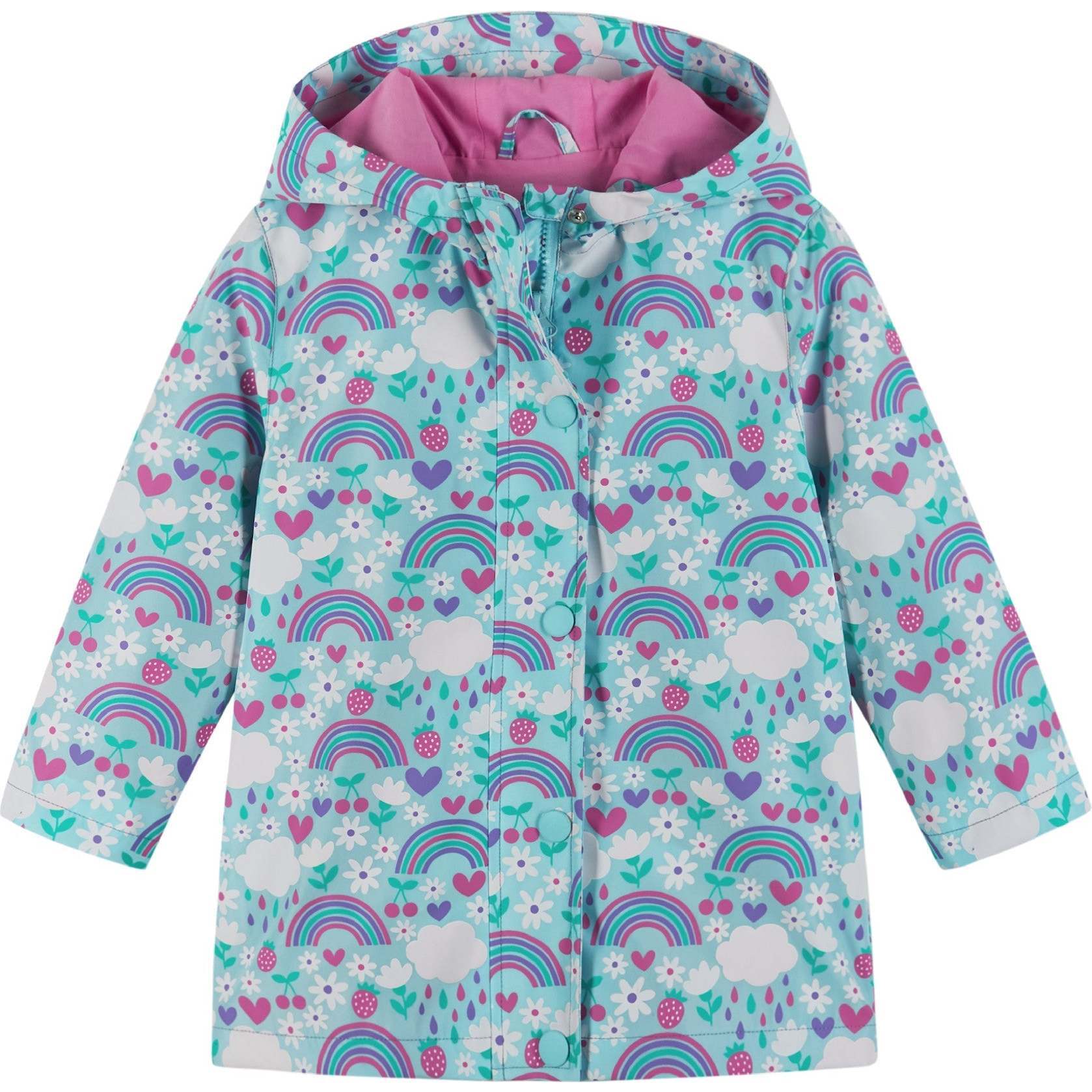 Rainbow Print Color Change Raincoat - Raincoats - 1
