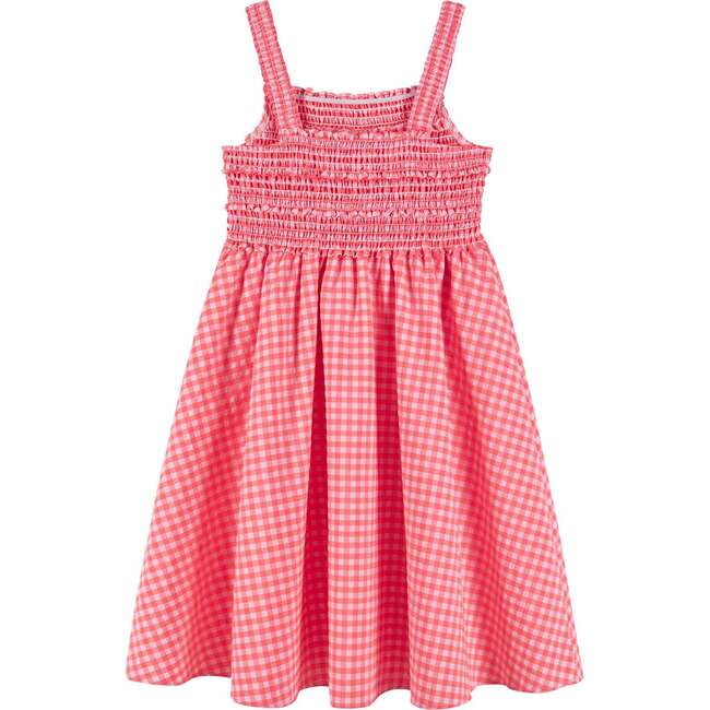 Gingham Three-Tier Dress (7-16 Years), Multicolor Neon - Dresses - 2