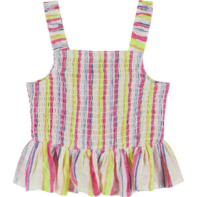 Fuchsia Smocked Top w/Ruffle Details w/Smocked-Waist Short - Mixed Apparel Set - 3