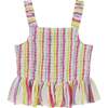Fuchsia Smocked Top w/Ruffle Details w/Smocked-Waist Short - Mixed Apparel Set - 3