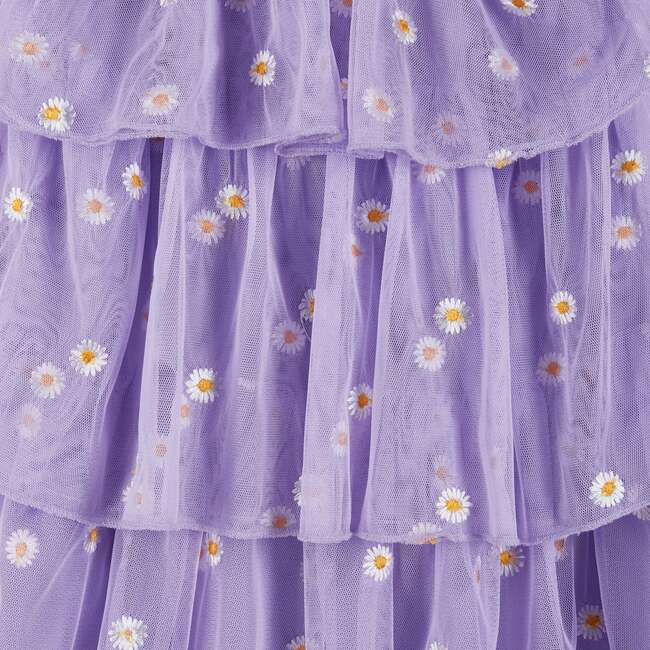 Purple Floral Ruffle Tiered Dress - Dresses - 3