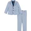 Two-Piece Chambray Stripe Suit Set - Suits & Separates - 1 - thumbnail