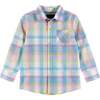 White Plaid Pastel Double-Sided Shirt - Button Downs - 1 - thumbnail