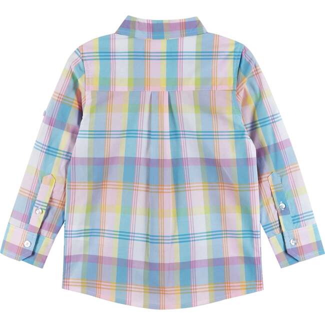 White Plaid Pastel Double-Sided Shirt - Button Downs - 2