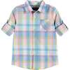 White Plaid Pastel Double-Sided Shirt - Button Downs - 2