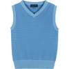 Plaid Poplin and Sweater Vest Set, White and Blue - Mixed Apparel Set - 2